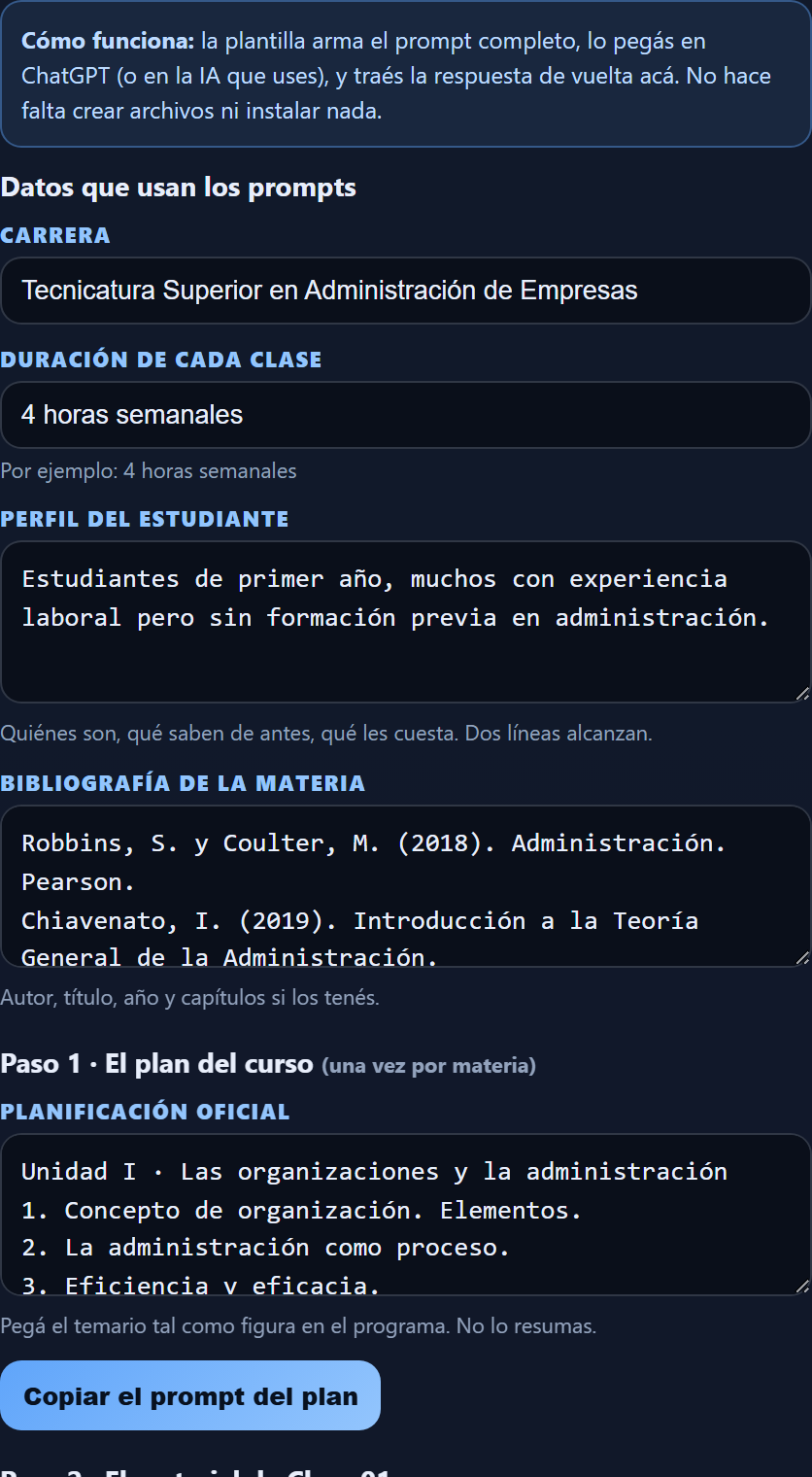 La pestaña Generar con IA